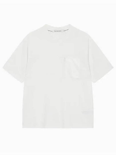 Jeans Cooling Relax Fit Short Sleeve T-Shirt White - CALVIN KLEIN - BALAAN 2