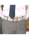 Signature Interlocking G Buckle Leather Belt Ivory - GUCCI - BALAAN 9