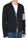 Milano Stitch 4 Bar Cardigan Navy - THOM BROWNE - BALAAN 5