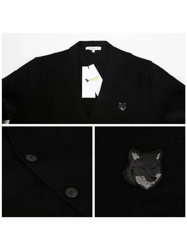 Bold Fox Head Patch Regular Cardigan Black - MAISON KITSUNE - BALAAN 6