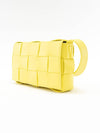 Cassette Small Leather Cross Bag Yellow - BOTTEGA VENETA - BALAAN 5