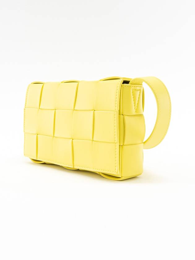 Cassette Small Leather Cross Bag Yellow - BOTTEGA VENETA - BALAAN 5