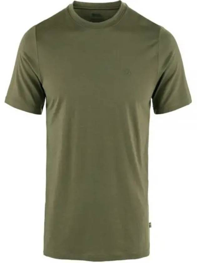 Men's Abisko Wool Short Sleeves T Shirt Laurel Green - FJALL RAVEN - BALAAN 2