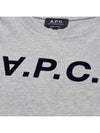 VPC Navy Logo Cotton Short Sleeve T-Shirt Grey - A.P.C. - BALAAN 6