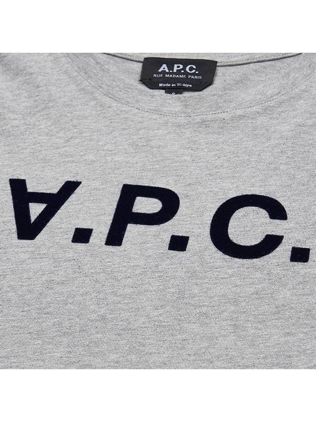 VPC Navy Logo Cotton Short Sleeve T-Shirt Grey - A.P.C. - BALAAN 6