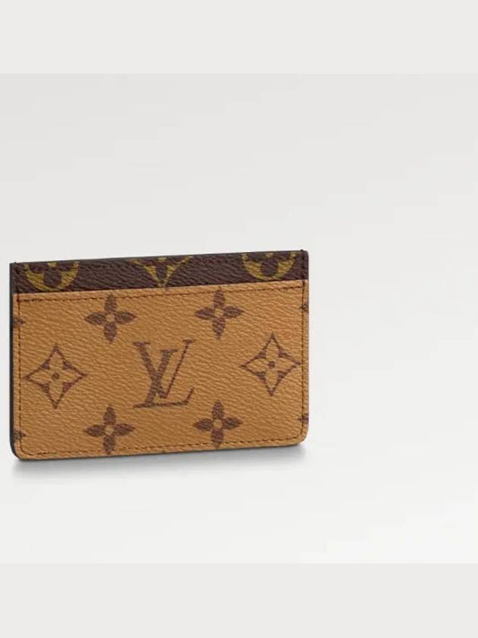 Monogram Reverse Canvas Card Wallet Brown - LOUIS VUITTON - BALAAN 2
