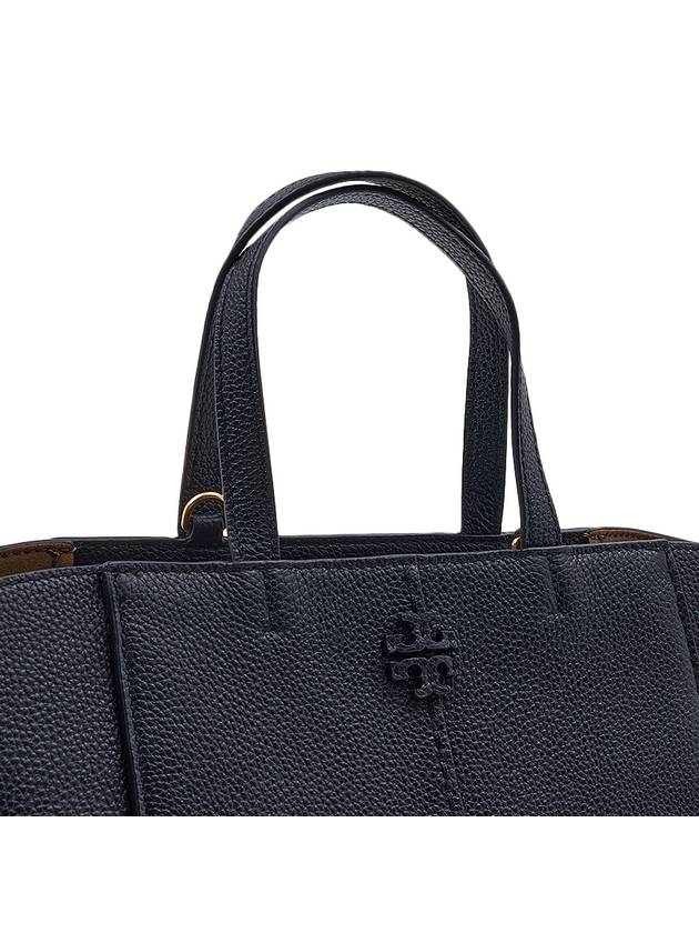 McGraw Carryall Double T Leather Tote Bag Black - TORY BURCH - BALAAN 8