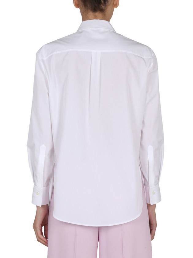 Women's Classic Poplin Long Sleeve Shirt Optic White - ALEXANDER MCQUEEN - BALAAN 4