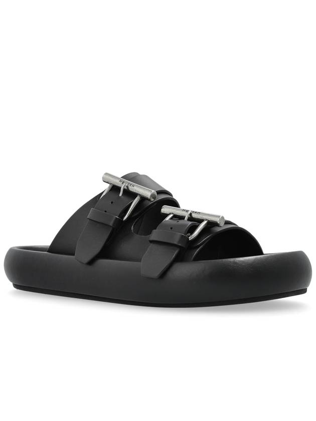 Alexander McQueen Slides With Logo, Men's, Black - ALEXANDER MCQUEEN - BALAAN 4