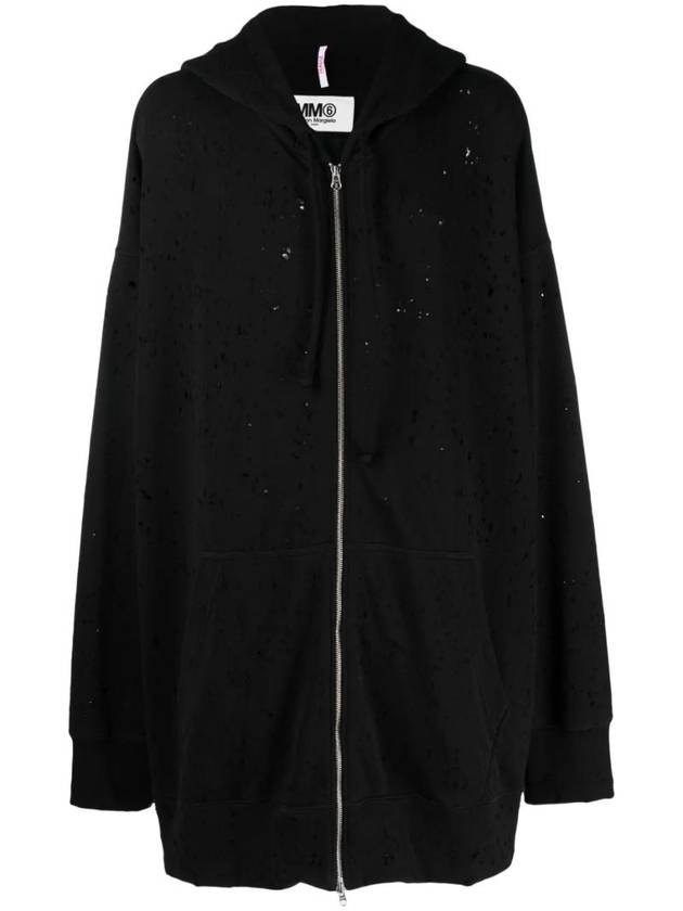 MM6 Oversized Perforated Hooded Jacket S62GU0113S25454 - MAISON MARGIELA - BALAAN 1