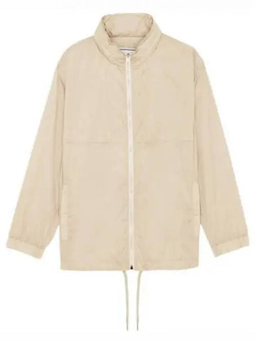 Back Maxi Heart Logo Zip-Up Jacket Beige - AMI - BALAAN 1