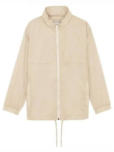 Back Maxi Heart Logo Zip-Up Jacket Beige - AMI - BALAAN 1