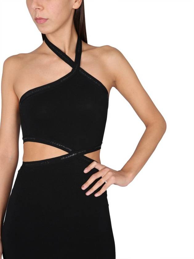 TB midi dress 4KC1236038 001 BLACK - ALEXANDER WANG - BALAAN 5