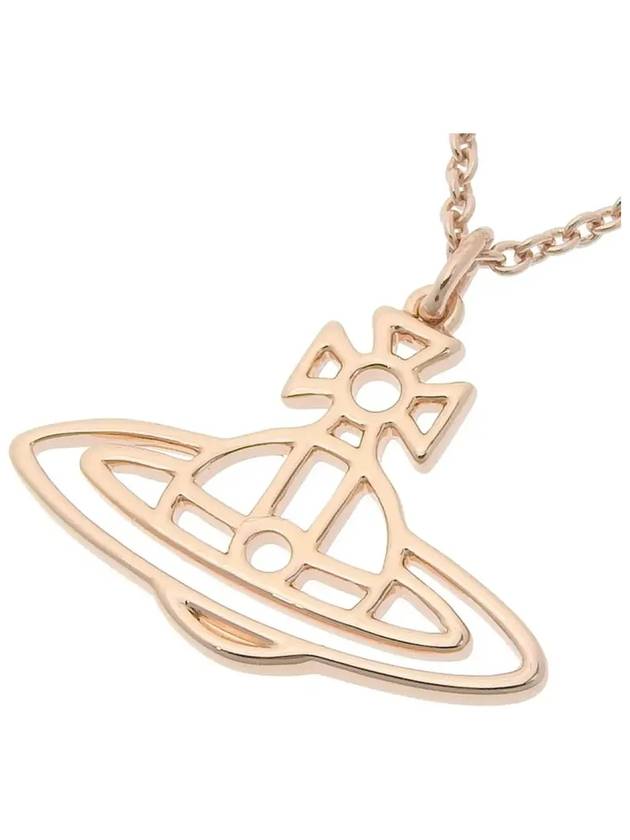 Women's Thin Line Short Flat ORB Pendant Necklace Pink Gold - VIVIENNE WESTWOOD - BALAAN 3