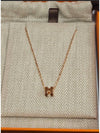 Mini PopAche Necklace New Gold Pendant Rose Gold Chain Necklace H147992F - HERMES - BALAAN 2