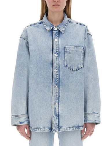 De Coeur Denim Overshirt Jacket Light Blue - AMI - BALAAN 1