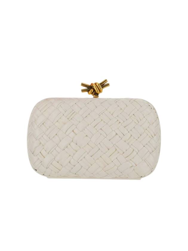 Knot Minaudiere Intrecciato Clutch Bag Bone - BOTTEGA VENETA - BALAAN 1