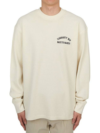 Basics Script Long Sleeve T-Shirt Ivory - CARHARTT WIP - BALAAN 2