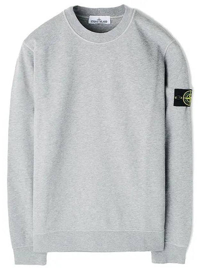 Compass Patch Crew Neck Sweatshirt Grey Melange - STONE ISLAND - BALAAN 2