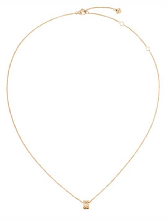 Coco Crush Quilted Motif Necklace Gold - CHANEL - BALAAN 3