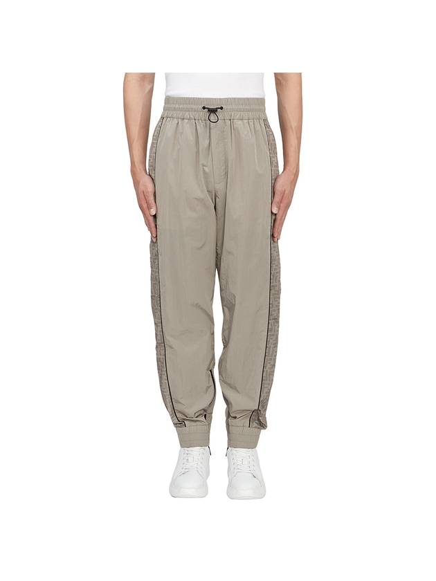 Men's Plain Logo Track Pants Grey - FENDI - BALAAN 2