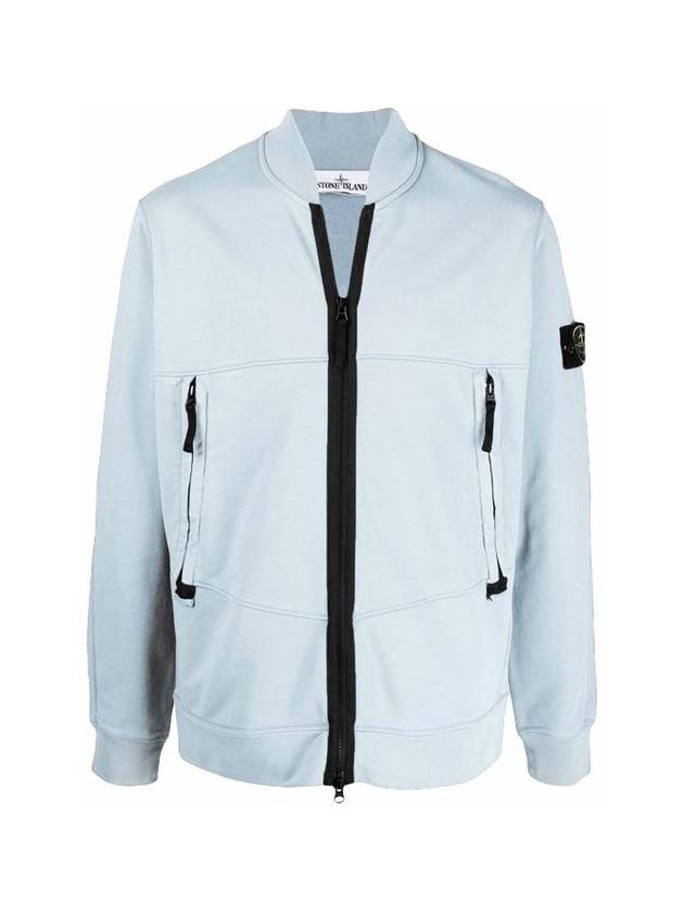 Wappen Patch Zip-up Bomber Jacket Sky Blue - STONE ISLAND - BALAAN 1