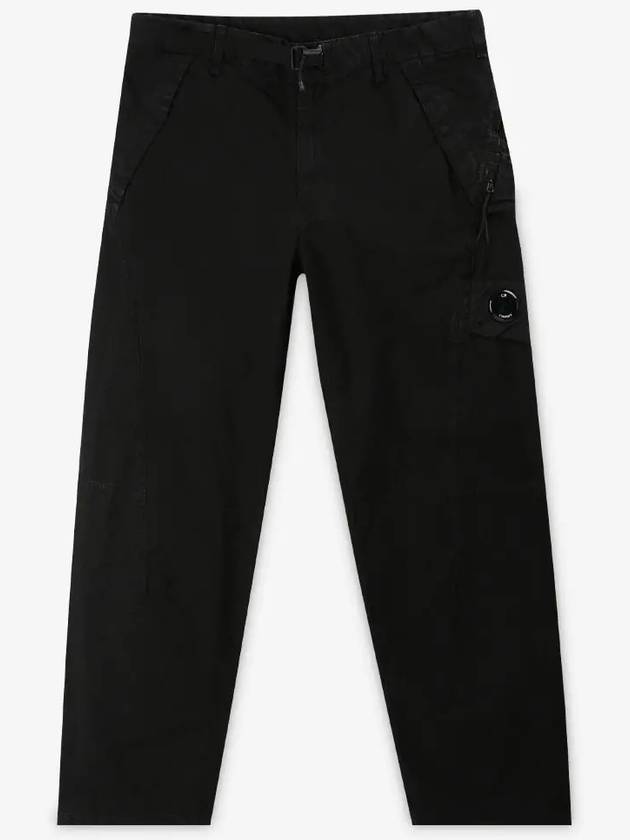 Batic Utility Straight Pants Black - CP COMPANY - BALAAN 3