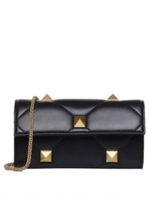 Roman Stud Chain Cross Bag Black - VALENTINO - BALAAN 2