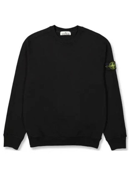 Garment Dyed Malfile Crewneck Sweatshirt Black - STONE ISLAND - BALAAN 2