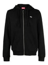 S-Ginn Doval-Pj Zip-Up Hoodie Black - DIESEL - BALAAN 1