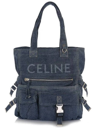 denim tote bag - CELINE - BALAAN 2