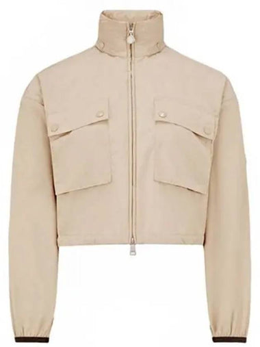 Leda hooded pocket windbreaker beige women s jacket 270389 - MONCLER - BALAAN 1