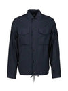 Lens Wappen Overshirt Jacket Navy - CP COMPANY - BALAAN 2