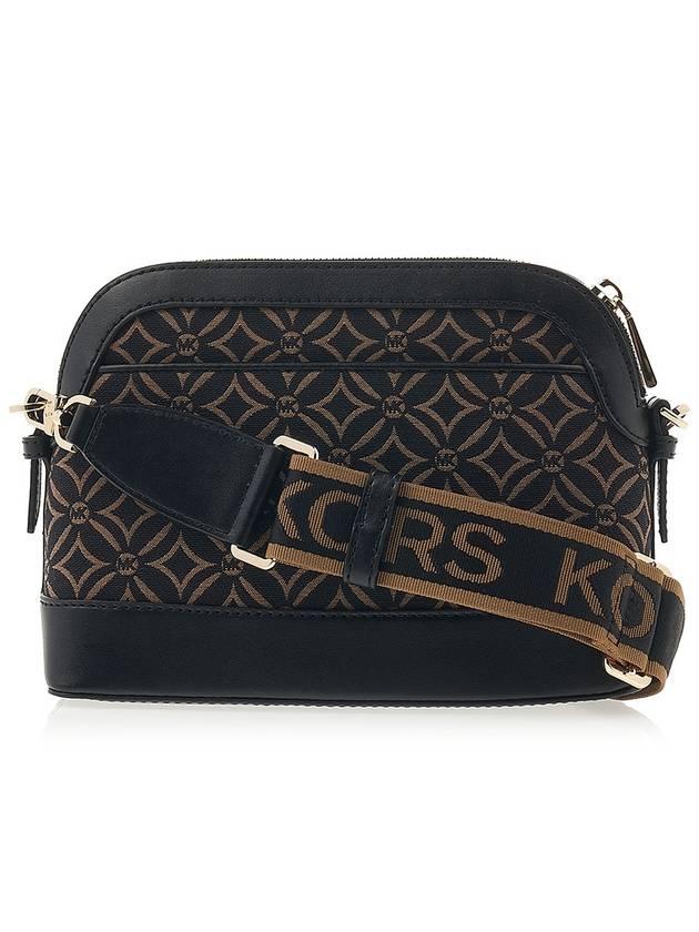 Jet Set Charm Large Dome Cross Bag Black Dark Camel - MICHAEL KORS - BALAAN 4