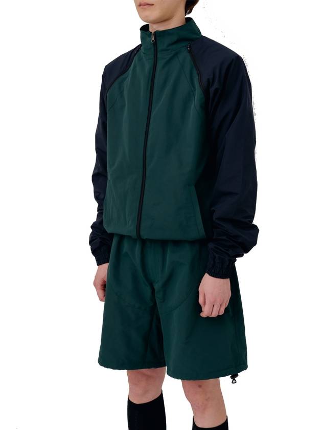 Men's Nylon Track Jacket Windbreaker Green 004 - ELWKSTUDIO - BALAAN 4