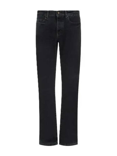 Classic Slim Cut Cotton Straight Jeans Black - SAINT LAURENT - BALAAN 2