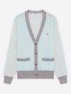 Baby Fox Patch Color Block Cardigan Peppermint - MAISON KITSUNE - BALAAN 2