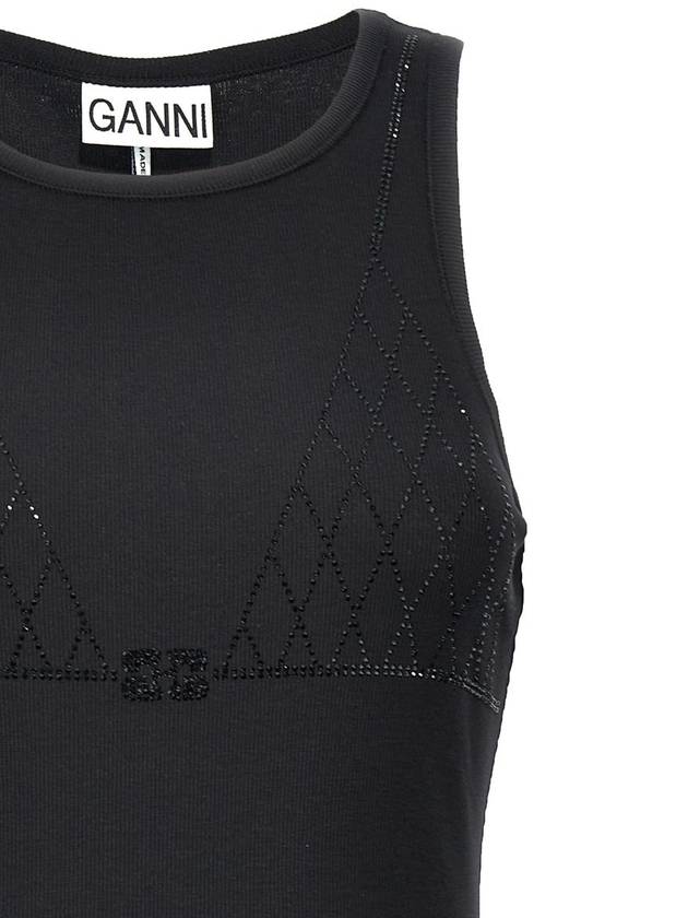 Ganni Rhinestone Tank Top - GANNI - BALAAN 3