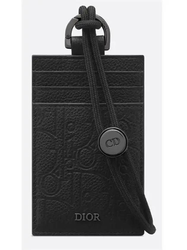 Vertical Gravity Leather Card Wallet Black - DIOR - BALAAN 2