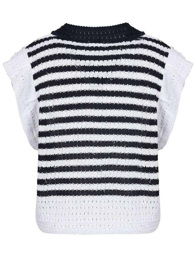 Striped frill knit vest MK4MV210 - P_LABEL - BALAAN 3
