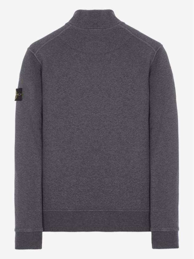 Wappen Patch Cotton Fleece Zip-up Jacket Dark Grey Melange - STONE ISLAND - BALAAN 3