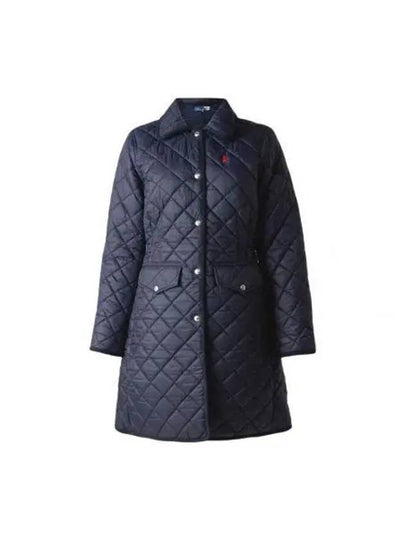 Diamond Quilted Long Padding Navy - POLO RALPH LAUREN - BALAAN 2