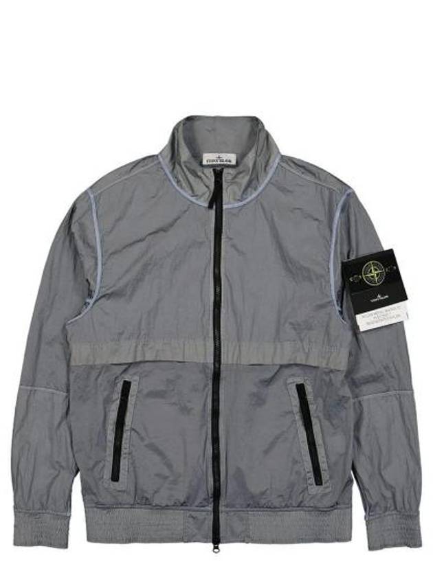 Logo Patch Recycled Nylon Track Jacket Sky Blue - STONE ISLAND - BALAAN 2