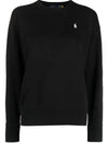 Embroidered Logo Pony Sweatshirt Black - POLO RALPH LAUREN - BALAAN 2