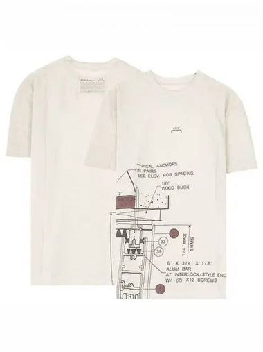 A COLD WALL ACWMTS003WHL AM Printing Short Sleeve T Shirt Almond Milk Men s TFN 270114 - A-COLD-WALL - BALAAN 1