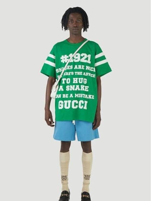 1921 printed short sleeve t shirt 655459 - GUCCI - BALAAN 8