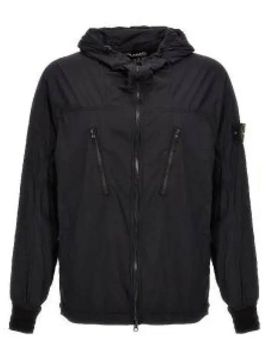 Skin Touch Nylon TC Hooded Jacket Black - STONE ISLAND - BALAAN 2