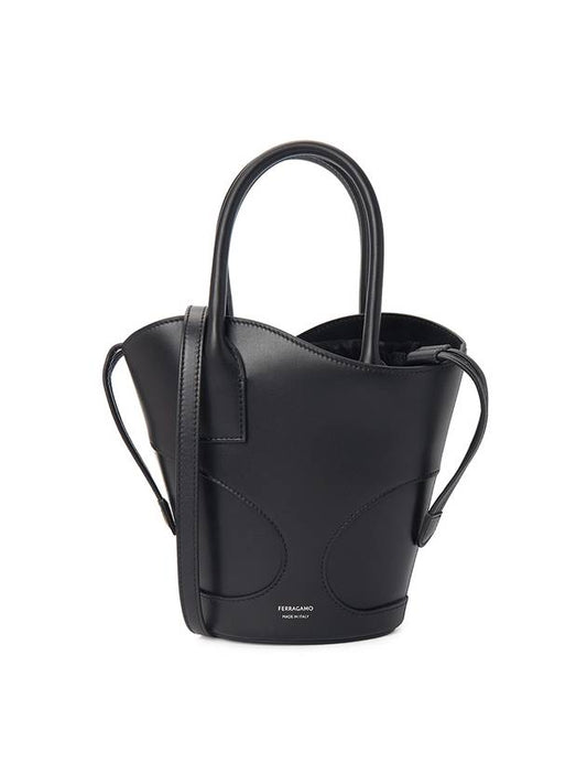 Women's Cut-Out Tote Bag Black - SALVATORE FERRAGAMO - BALAAN 2