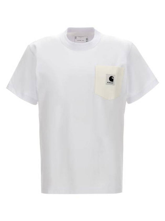 Logo Patch Short Sleeve T-Shirt White - SACAI - BALAAN 1