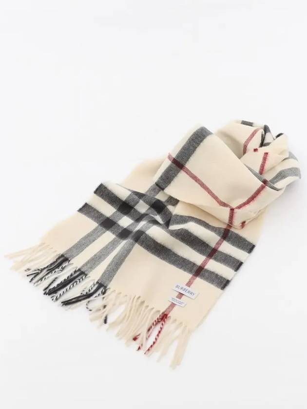 Check Cashmere Scarf Beige - BURBERRY - BALAAN 3